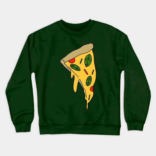 Basil Pizza Slice Crewneck Sweatshirt by saradaboru